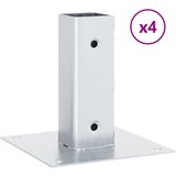  Postolja za stupove kvadratna 4 kom 51x51 mm pocinčani čelik | shoptok.hr