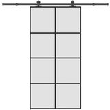 vidaXL Klizna vrata s priborom 102 5x205 cm od stakla ESG i aluminija | shoptok.hr