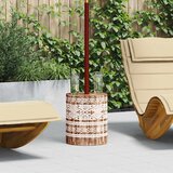  Baza za suncobran 23 kg Bijeli oprani Čvrsto drvo Cilindrični | shoptok.hr
