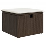 7-delni vrtni kavč s blazinami Rjava Poly Rattan | Shoptok.si