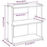 vidaXL Knjižna omara 3-nadstropna bela 60x30x80 cm inž. les | Shoptok.si