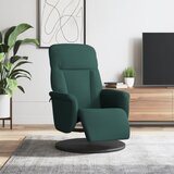 vidaXL Naslanjač z oporo za noge temno zelen žamet | Shoptok.si