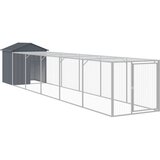  Kavez za kokoši s igralištem antracit 117x609x123 cm čelični | Shoptok.si