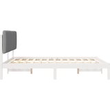  Krevetni okvir s tapiciranim uzglavljem Svijetlo siva Svjetlosiva 205.5 x 155.5 x 84.5 cm | Shoptok.si
