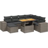  8-dijelni set vrtnih sofa od poliratana s jastucima sivi | shoptok.hr