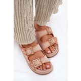 Boto Women's Sandals With Buckles And Decorative Stitching Beige Visley | Shoptok.si