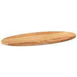 vidaXL Stolna ploča svjetlosmeđa 80x40x2 cm ovalna masivna hrastovina | shoptok.hr