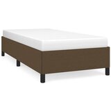 Maison Chic Posteljni okvir - Enojna postelja - Postelja za odrasle brez vzmetnice temno rjav 100x200 cm blago-J7735, (21759631) Cene