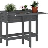 Maison Chic Vrtno korito - Greda - Cvetlični Lonec z zložljivo mizo siva trdna borovina, (21789298) | Shoptok.si