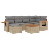  7-dijelni set vrtnih sofa od poliratana s jastucima bež | shoptok.hr