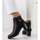 Gemre Black block-heeled ankle boots Begger's matte faux leather | Shoptok.si