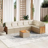  8-dijelni set vrtnih sofa od poliratana s jastucima bež | shoptok.hr
