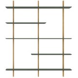 Tenzo Zeleni modularni sustav polica u dekoru hrasta 162x190 cm Bridge - | shoptok.hr