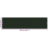 Balkonski zastor tamnozeleni 75 x 300 cm HDPE | shoptok.hr