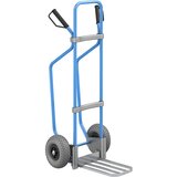 eurokraft pro voziček za prevoz vreč z drsnimi sanmi, modre barve, nakladalna površina za pakete šxg 430 x 250 mm, pocinkana izvedba, pu-kolesa Cene