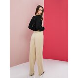 Sinsay Wide leg hlače s naborima i dekorativnim remenom | shoptok.hr