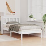  Krevetna konstrukcija Bijelo 75 x 190 cm Čvrsta borova drva | shoptok.hr