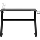vidaXL Gaming miza z nogami ZZ-oblike črna 110x60x75 cm | Shoptok.si