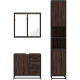 vidaXL 3-dijelni set kupaonskog namještaja boja smeđeg hrasta drveni | shoptok.hr
