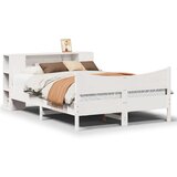 Maison Chic Posteljni okvir - Dvoposteljna postelja - Zakonska postelja brez vzmetnice bel 150x200 cm trdna borovina-J11552, (21773827) | Shoptok.si