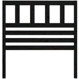  Posteljno vzglavje črno 106x4x100 cm trdna borovina, (20647657) | Shoptok.si