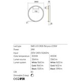  Redo 01-2817 - LED prigušiva zidna lampa FEBE LED/24W/230V zlatna | Eponuda.com