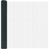 vidaXL zavarena žičana ograda s 13 flanš postova Zelena 0.8x25 m Čelik | shoptok.hr