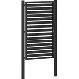  Vrtna vrata s mogućnošću zaključavanja crna 100x150 cm aluminijska | Eponuda.com