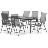  7-dijelni vrtni blagovaonski set antracit čelični | Shoptok.si