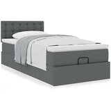 Otomanski okvir kreveta s madraca tamnosivi 100x200cm tkanine | shoptok.hr
