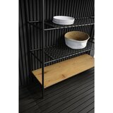 Livetastic REGAL 110/129/34 cm naravne barve, črna | Shoptok.si