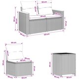  Set sofe 5 kom. Siva i tamno siva Poli Rattan i čelik | shoptok.hr