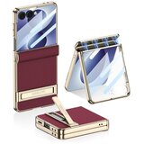  Futrola luxury leather case with kickstand za samsung f776b galaxy z flip 8 5g bordo (gkk case) ( F126159 ) Cene