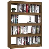 vidaXL knjižna omara za razdelitev prostora med. rjava 100x30x135,5 cm | Shoptok.si