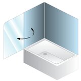 Kolpa San enodelni krilni zaslon za kopalne kadi quat tp 80/K univerzalni (3838987516989) | Shoptok.si