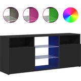Maison Chic TV omarica - TV stojalo - Televizijska omarica z LED lučkami črna 120x30x50 cm, (21701605) | Shoptok.si