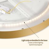  Brilagi - LED prigušiva svetiljka GLASS POOL DOUBLE LED/60W/230V 50 cm zlatna + daljinski upravljač | Eponuda.com