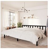  Posteljni okvir črn iz trdne borovine 200x200 cm | Shoptok.si