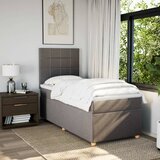  Krevet s oprugama i madracem smeđesivi 90x190 cm od tkanine | shoptok.hr
