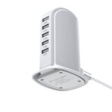 Kakusiga KSC-741 namizni polnilec 5x USB 2,4A - bel | Shoptok.si