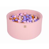 MeowBaby Bazen z žogicami, 90x40 cm s 300 žogicami, bombaž, svetlo roza: zlata/bež/pastelno roza/intenzivna, (21295024) | Shoptok.si