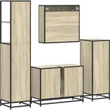  4-dijelni set kupaonskog namještaja boja hrasta sonome drveni | shoptok.hr