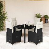  5-dijelni vrtni bistro set od poliratana s jastucima crni | shoptok.hr