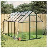 vidaXL Staklenik s okvirom zeleni 334 x 169 x 195 cm aluminijski Cijene