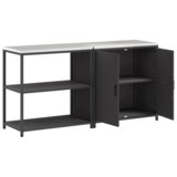  Kuhinjski set za pohranu s policom s pohranom s vratima Podesiva 2 pcs Crna 180 x 50 x 92 cm | shoptok.hr