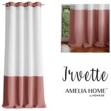  Curtain IRVETTE color white eyelets voile, velvet 140x270 ameliahome | shoptok.hr