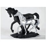 Aberto Design dekorativna figura CY0383, 41x20x29 cm, crno-srebrna boja Cene