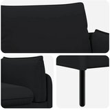 SOFA za dvije osobe 2-sjedalo Crna 188 x 81 x 89 cm Baršun - Crna 145 cm | shoptok.hr