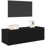 TV zidni ormar Zidne 2 pcs Crni hrast 100 x 35 x 31 cm | shoptok.hr