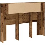 vidaXL Uzglavni ormarić staro drvo 140x18,5x102,5 cm konstruirano drvo | shoptok.hr